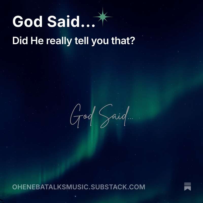 God Said